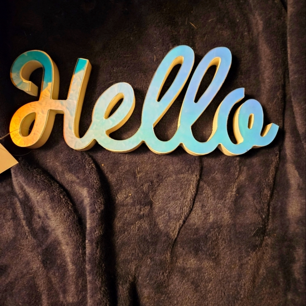 Hello sign decor